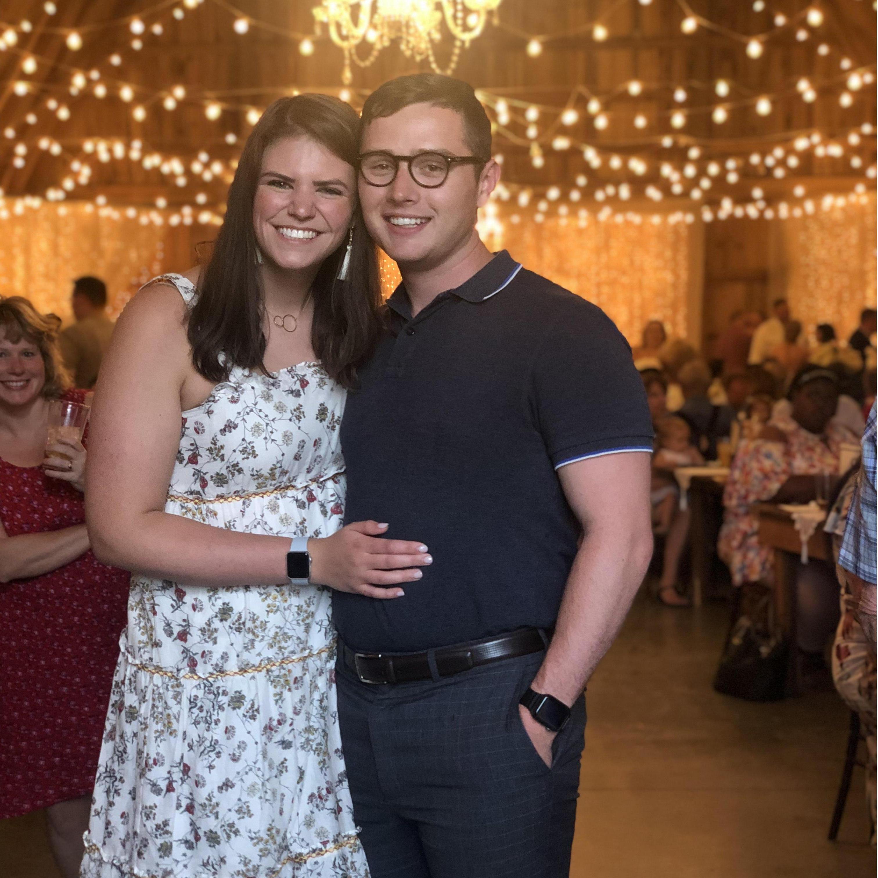 One of many weddings they were blessed to attend while engaged!