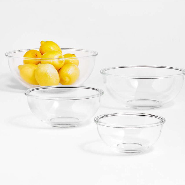 Nesting Glass Mixing Bowls, Set of 4
