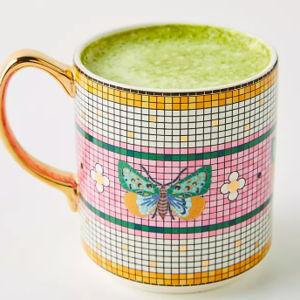 The Bistro Tile Stoneware Mug: Garden Edition