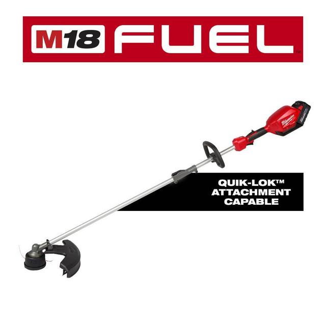 M18 FUEL 18-Volt Lithium-Ion Brushless Cordless String Trimmer with QUIK-LOK Attachment Capability and 8.0 Ah Battery