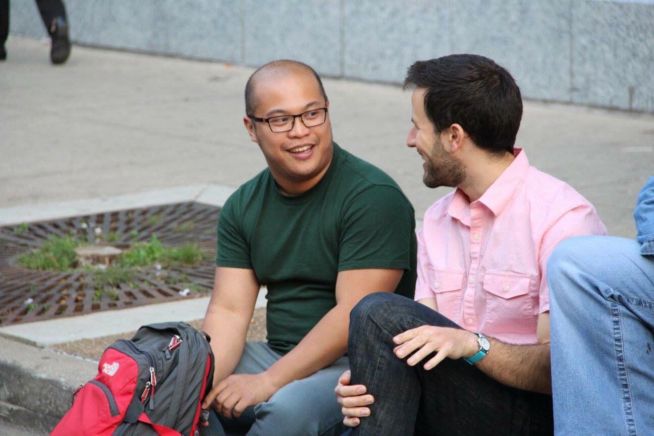 A candid photograph of our very first date at the Argyle Street Festival. Chicago, IL.