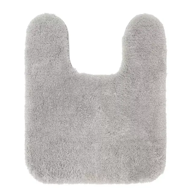 Nestwell™ Soft Plush 21" x 24" Contour Bath Rug in Chrome