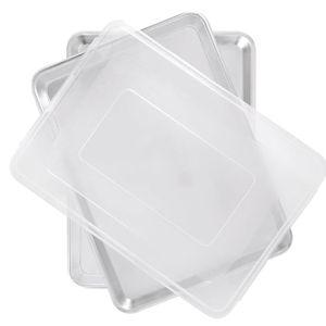 Nordic Ware Naturals Two Half Sheets with Lid Set, 3-Pieces