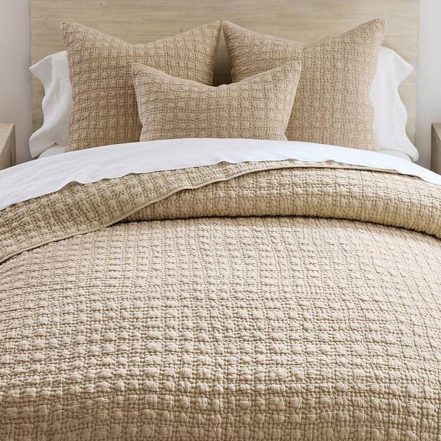 Linen Garment Wash Quilt, Flax, King/Cal. King