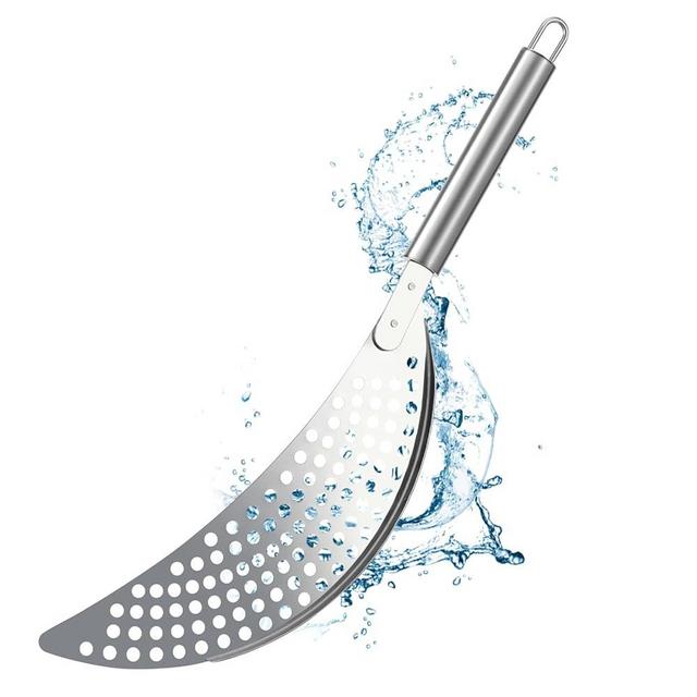 Held Pot Strainer Stainless Steel, Pasta Strainer with handle, Insert Pan Drainers for Spaghetti Fry Noodles Fruit Vegetable Kitchen Pots Pans(36×6.5cm/14.17×2.55inch)