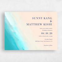 Blue Wedding Invitation - Chelan Landscape