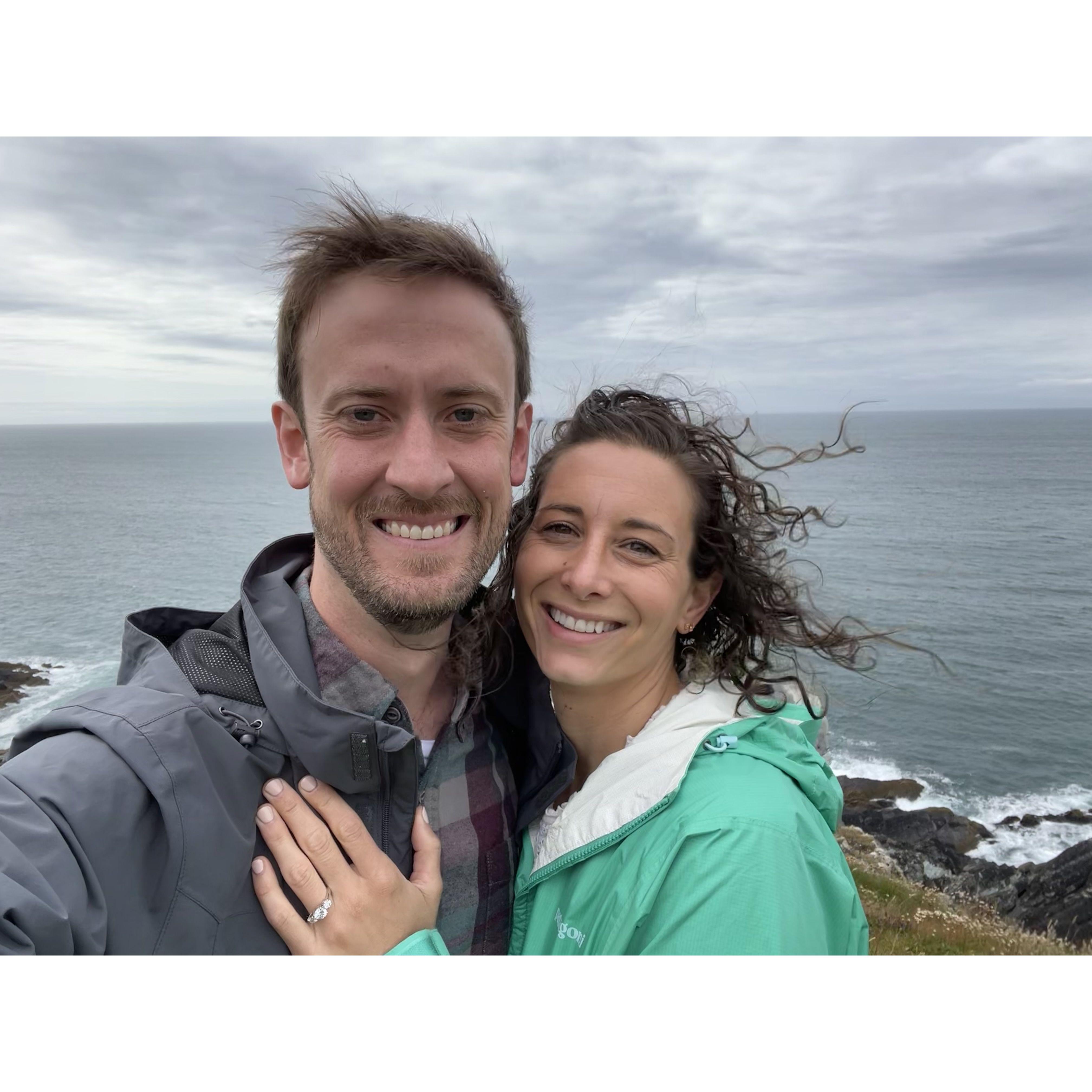 Quick engagement selfie after popping the question :)