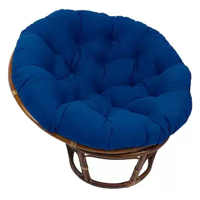 Blazing Needles 48-in Solid Twill Papasan Cushion (Fits 46-in Papasan Frame)- Royal Blue