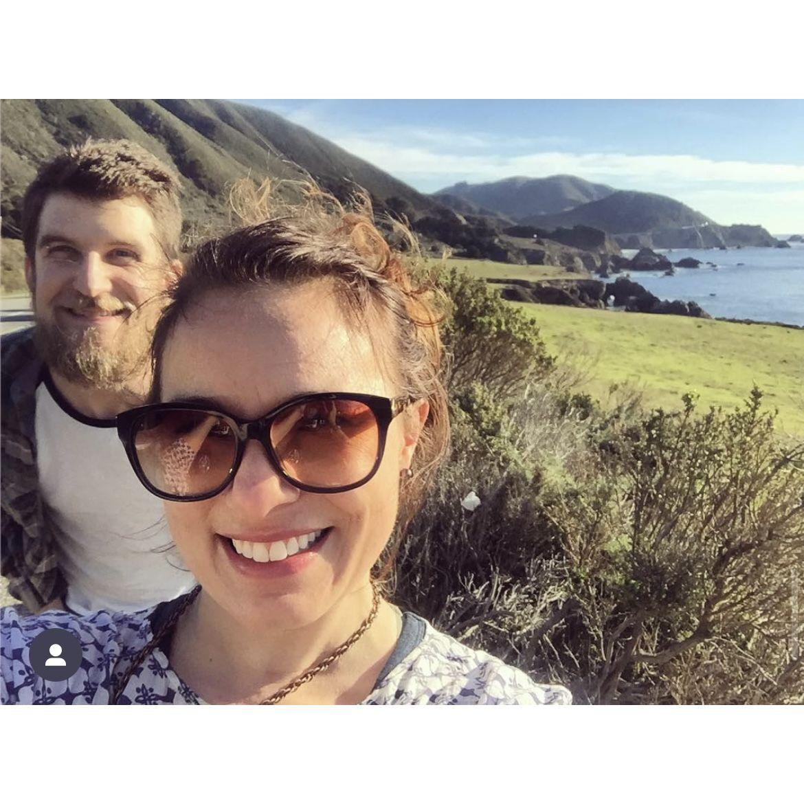 Taking a break from a drive along Highway 1 on New Years Day.