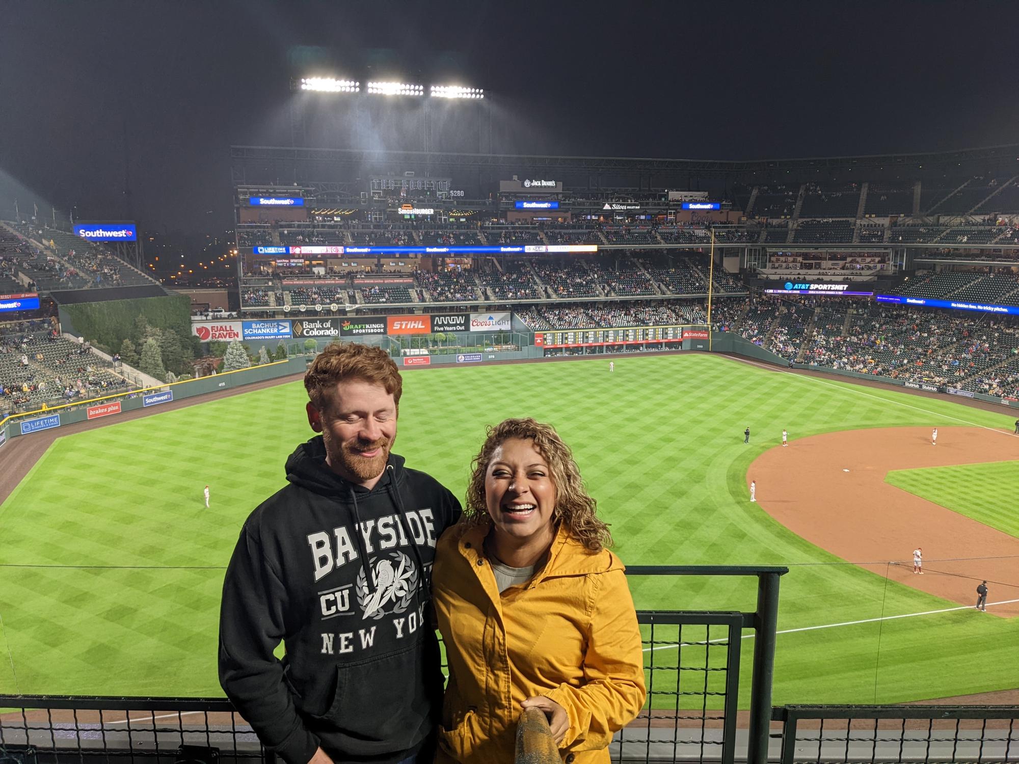 Our first Rockies game ⚾️ maybe date #5?
