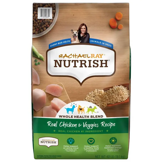 Rachael Ray Nutrish Whole Health Blend Real Chicken and Vegetable Recipe Dry Dog Food - 40lbs