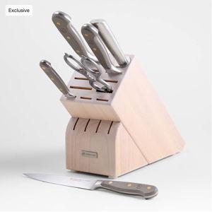 Wüsthof Classic 7-Piece Knife Block Set + Reviews | Crate & Barrel - Grey