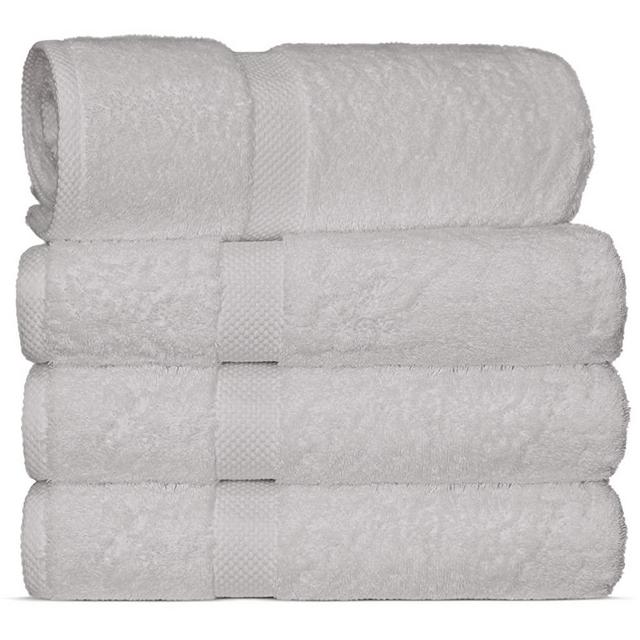 Chakir Turkish Linens Luxury Spa and Hotel Quality 100% Cotton Turkish Towels (Bath Towel - Set of 4, White)
