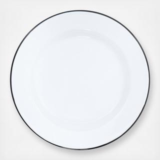 Vintage Enamelware Buffet Plate, Set of 4