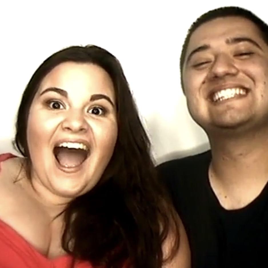 A photo from the photo booth at the mall when we first started dating.