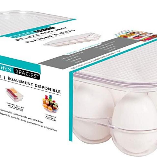 Kitchen Spaces Deluxe 18ct Egg Tray, Standard, Clear