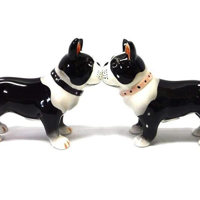 Pacific Giftware Salt & Pepper Shakers - Boston Terrier Pups Magnetic Salt and Pepper Shakers