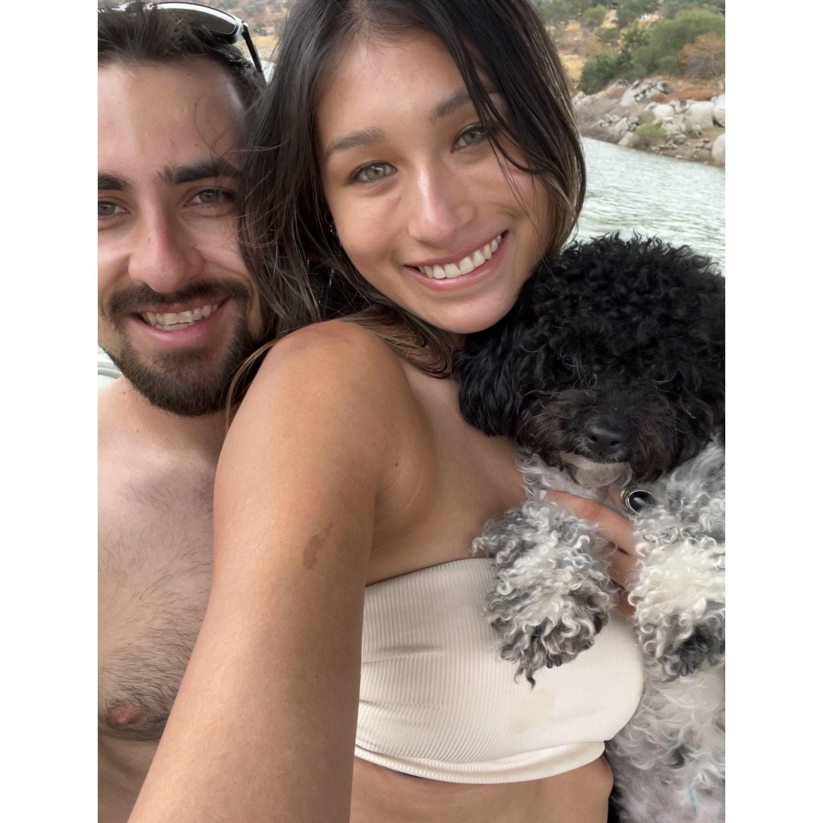 Our first lake day picture