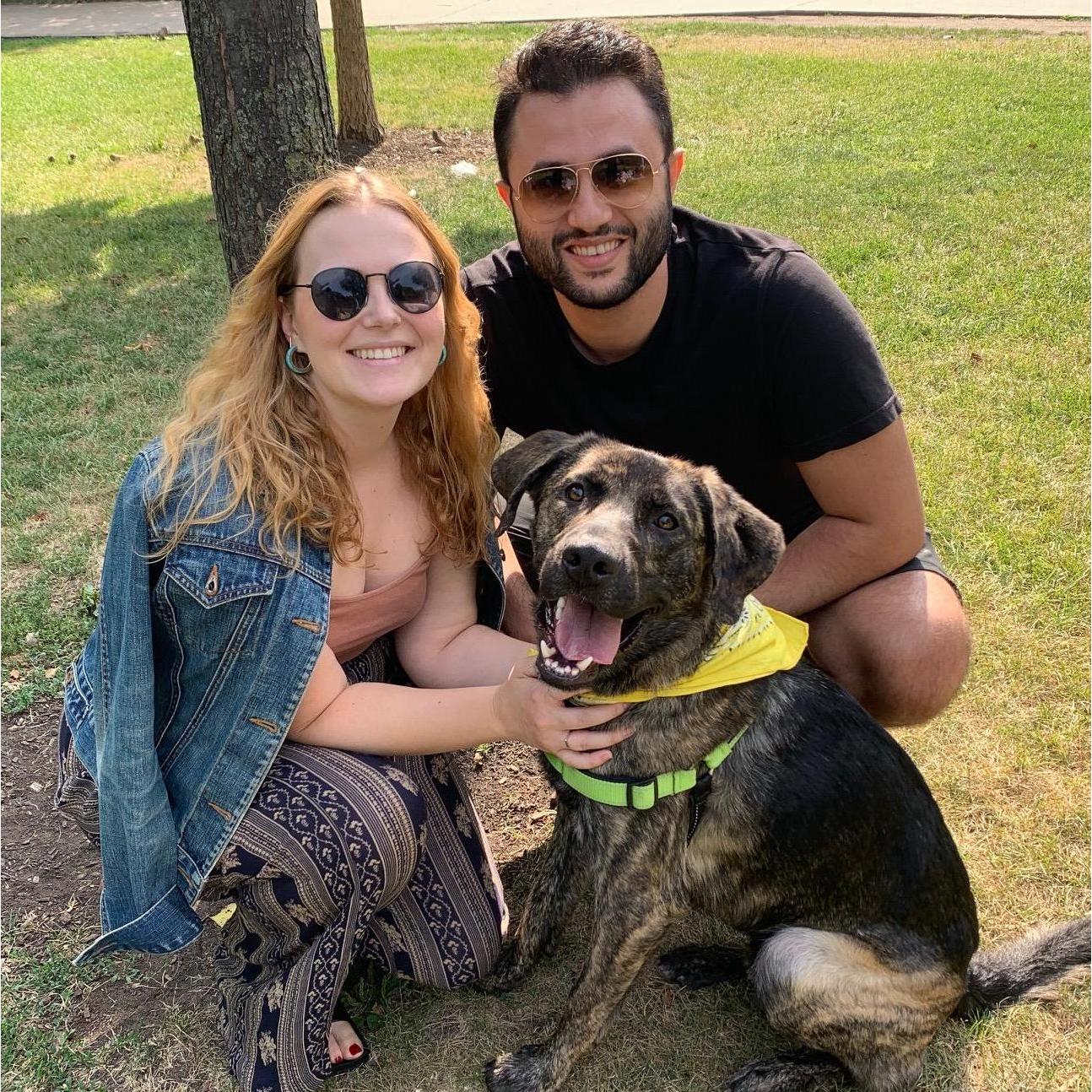 When we decided to adopt our dog, Beau.