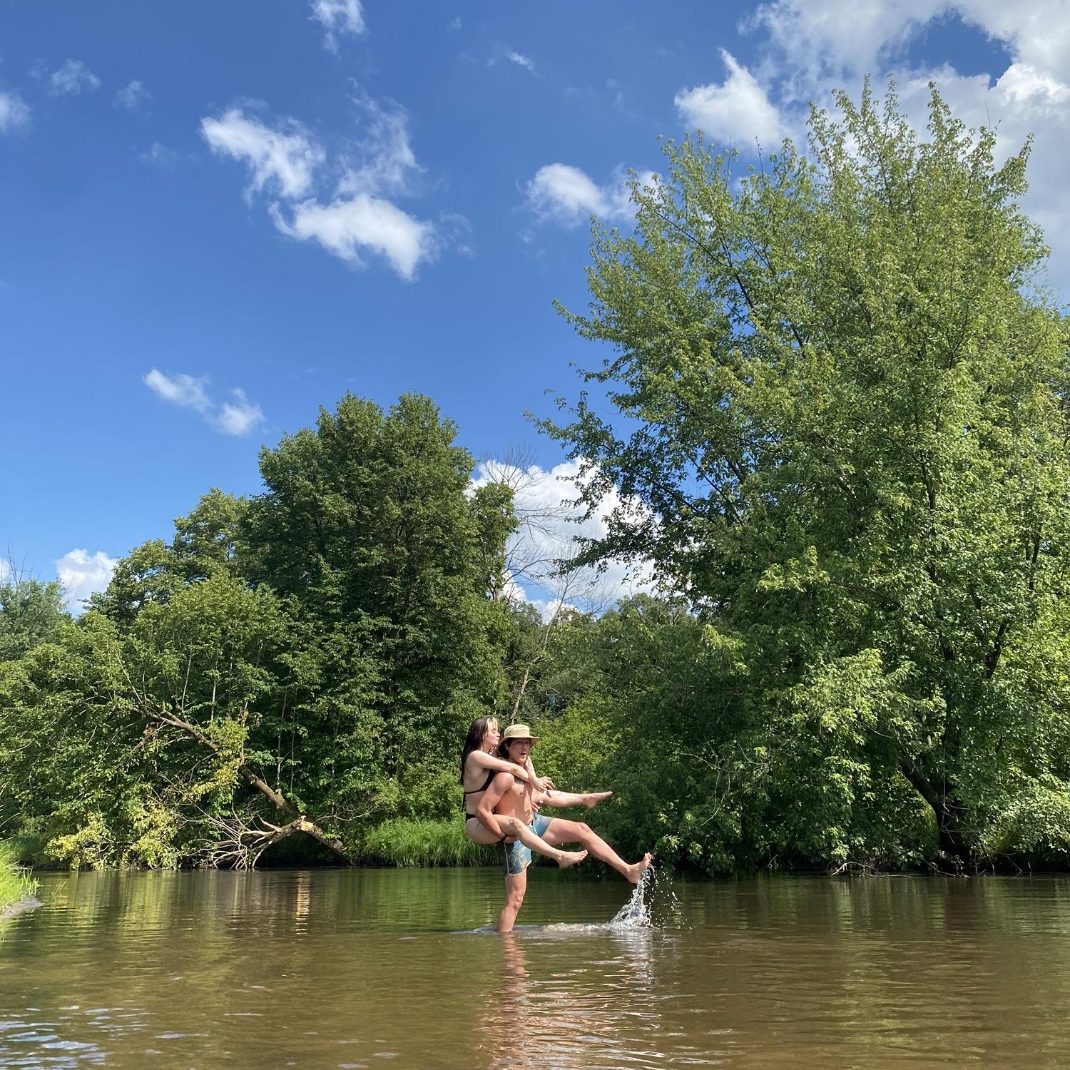 Exploring a river in northern Wisconsin. Naturally had to stop for a photoshoot.