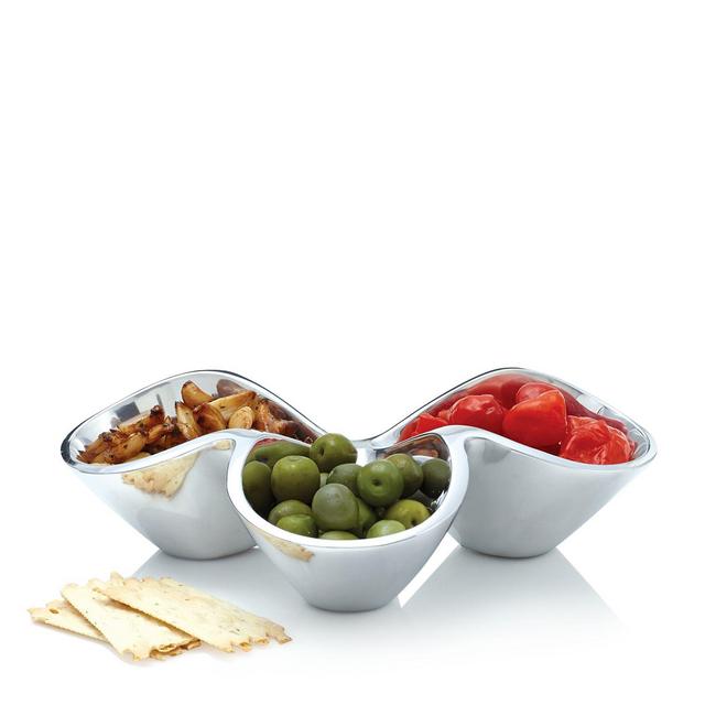 Nambé Bella Triple Condiment Bowl