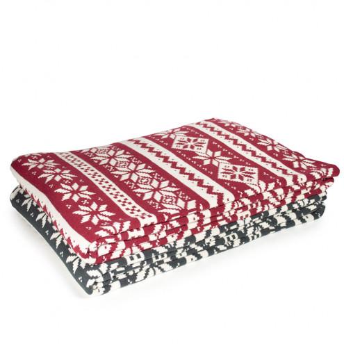 Organic Cotton Snowflake Throw