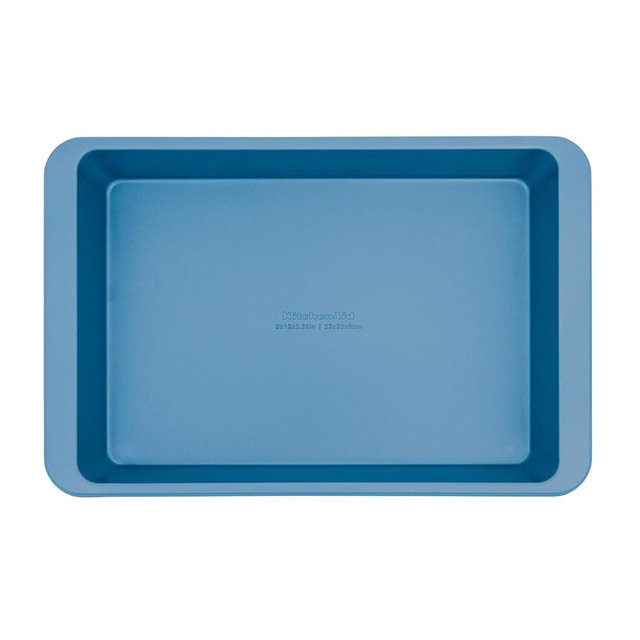 KitchenAid 9 x 13-In Nonstick Aluminized Steel Cake Pan, Dishwasher Safe, Blue Velvet