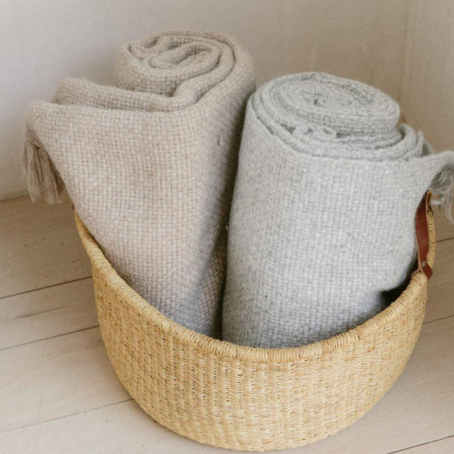 Alpaca Basketweave Throw