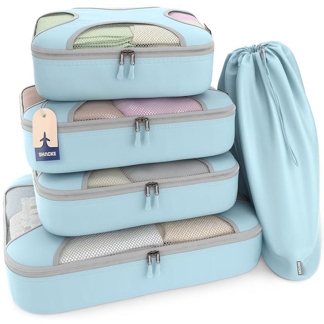 5 Set/8 Set Packing Cubes - Travel Organizers with Laundry Bag