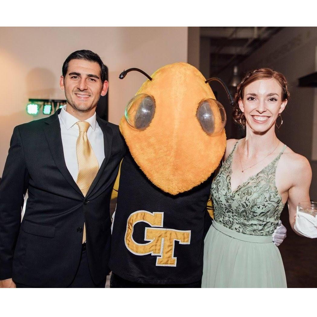 Lily and Johnny's Wedding, 2017. Go Jackets!