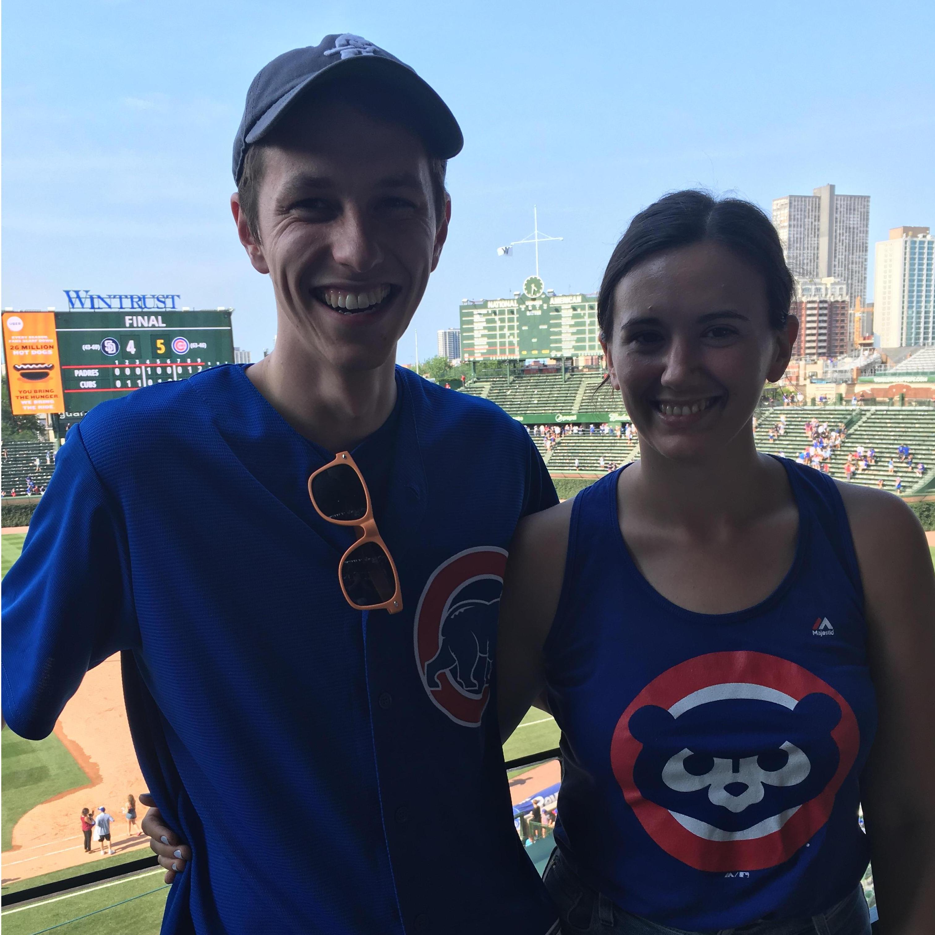 Peter and his family shared their love of the Cubs with Chelsea.
