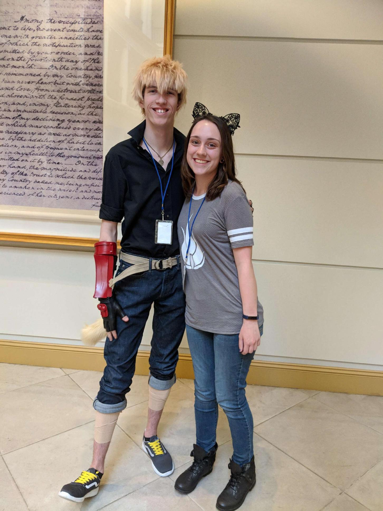 Regent Con 2018. Zane is Sun and Rachel is Blake from RWBY. Rachel was (and still is) new to the cosplay game.