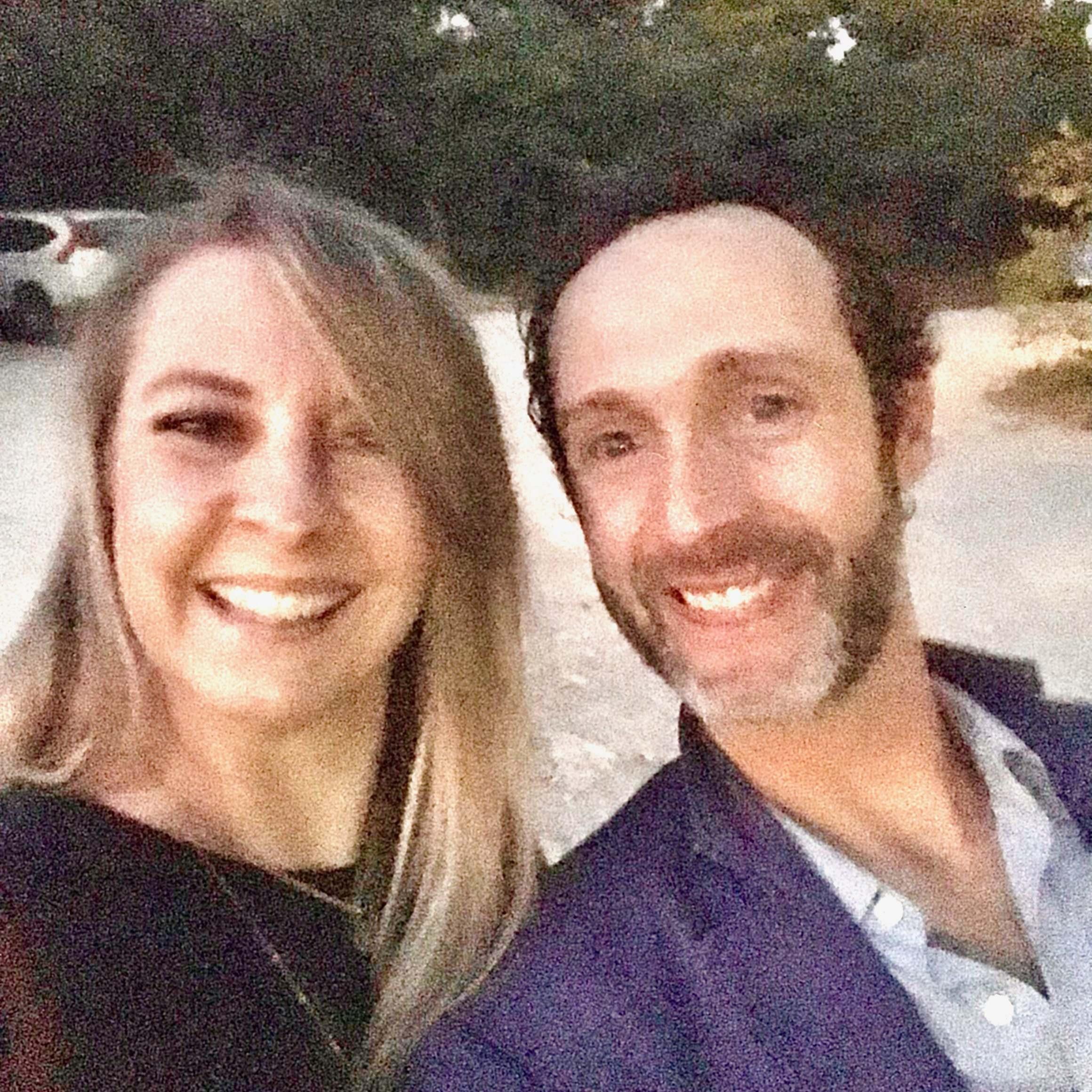 We took this picture in the parking lot of our favorite local restaurant, Jobell, the day after we got engaged! 