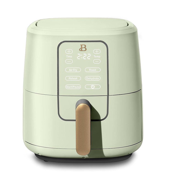 B - 6-Quart Digital Air Fryer, TurboCrisp Technology, 4 Presets, 170°F-400°F, Non-Stick, Dishwasher Safe, 1750 Watt. (SAGE GREEN)