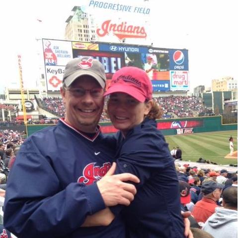 Our first Indians Home Opener together in 2013.