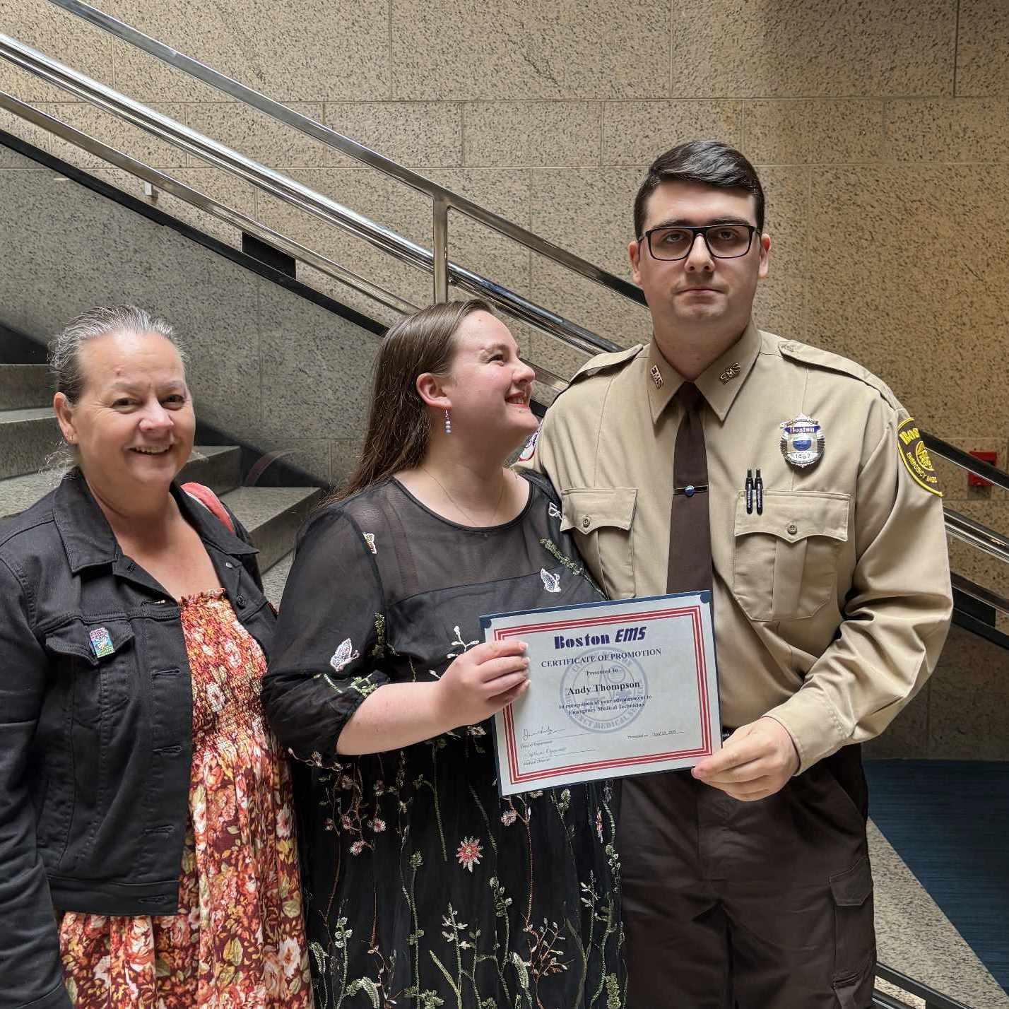 Andy's badging ceremony