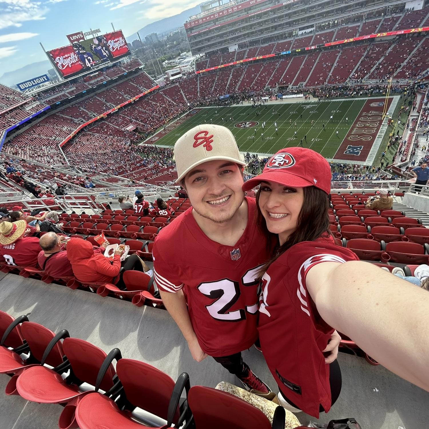 Spontaneously drove 11 hr to 49ers Championship game!