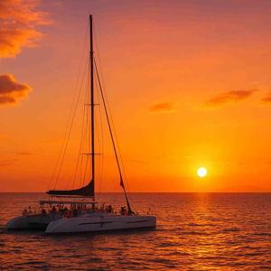 Honeymoon Activity: Sunset Catamaran Cruise