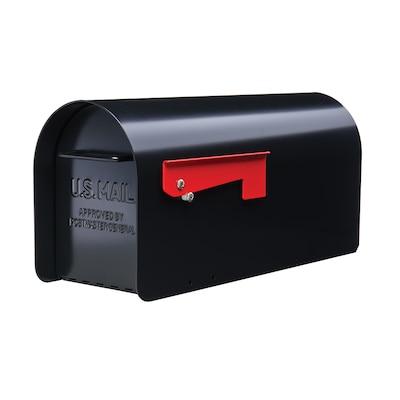 Gibraltar Mailboxes Post Mount Black Metal Standard Mailbox