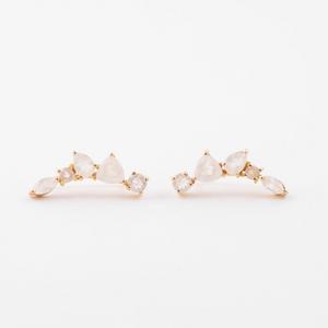 Wing Moonstone Ear Climbers (Earrings)