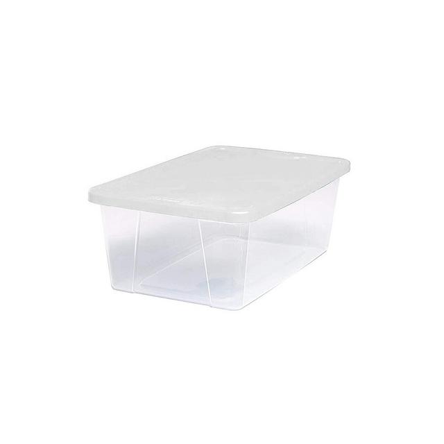 Citylife 6 Packs Small Storage Bins with Lids 3.2 QT Plastic Storage  Containers for Organizing Stackable Clear Storage Boxes