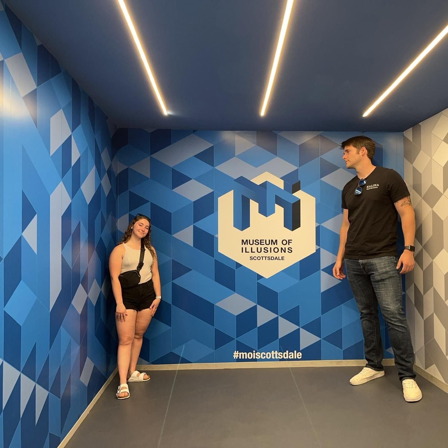 Daniel planned a trip to the Museum of Illusions in Scottsdale during one of Lexi's visits!