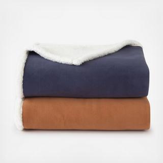 Reversible Fleece Sherpa Throw