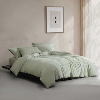 Modern Melange Cotton 3-Piece Comforter Set