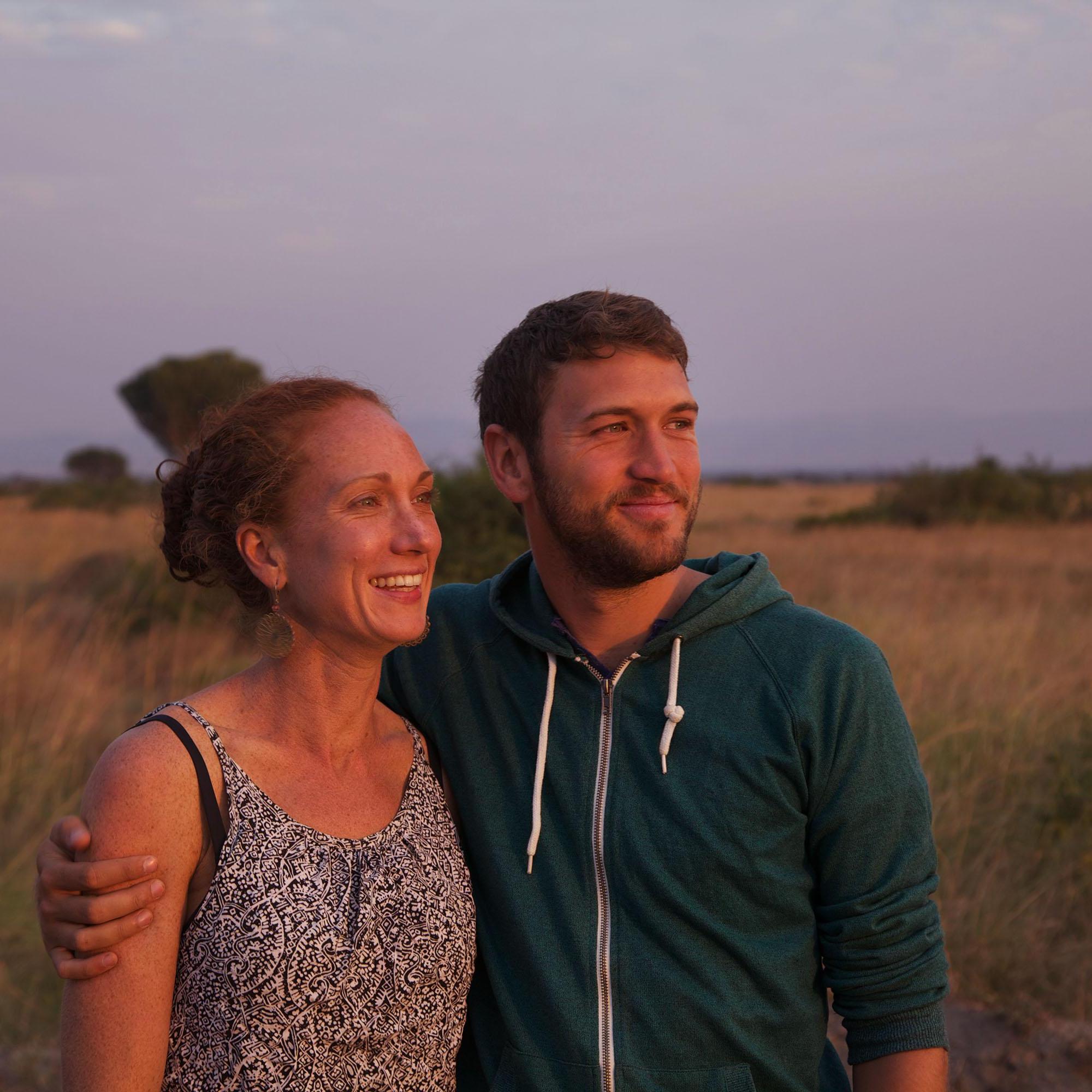 Watching sunset in Queen Elizabeth National Park, Uganda.