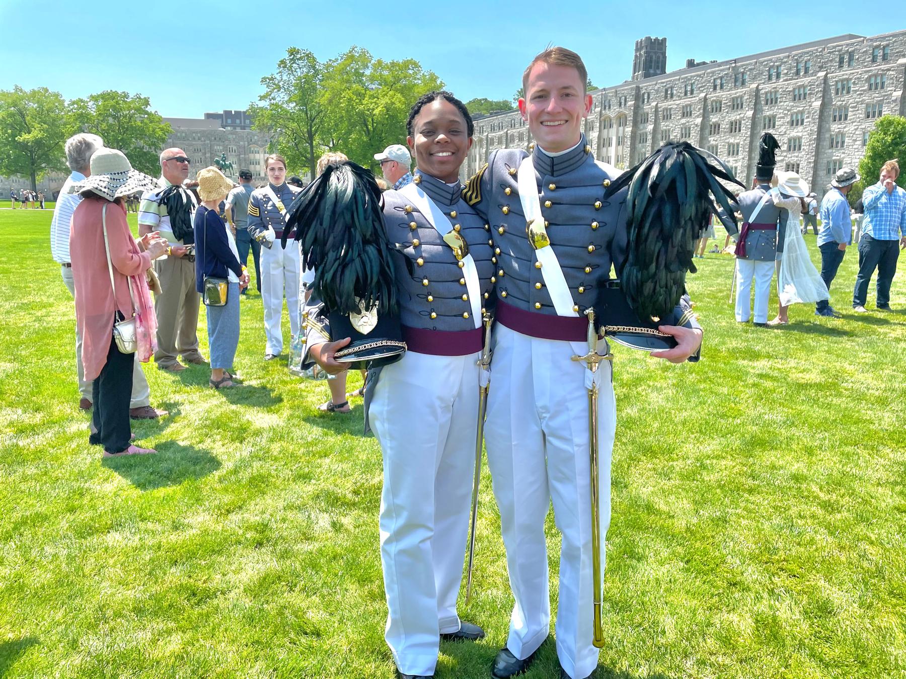 Last time wearing the plumes together!