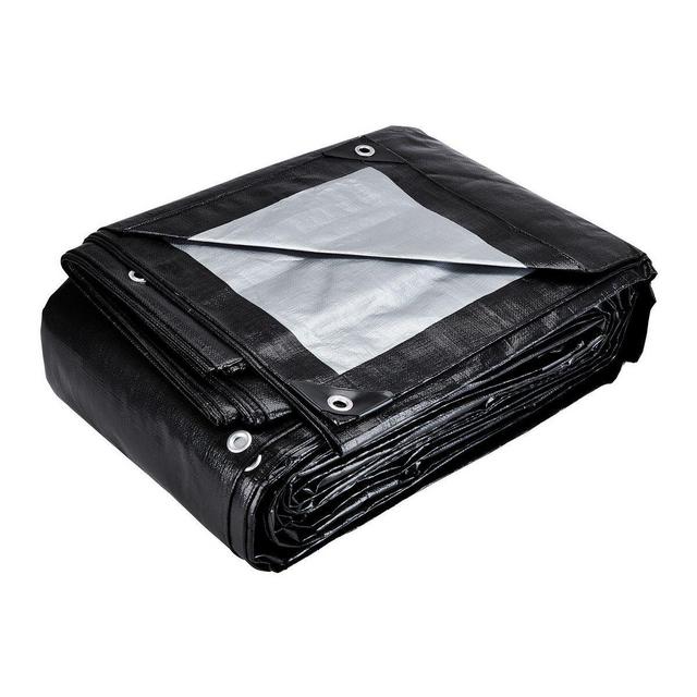 20 ft. x 30 ft. Silver and Black Extreme Duty Weather Resistant Tarp