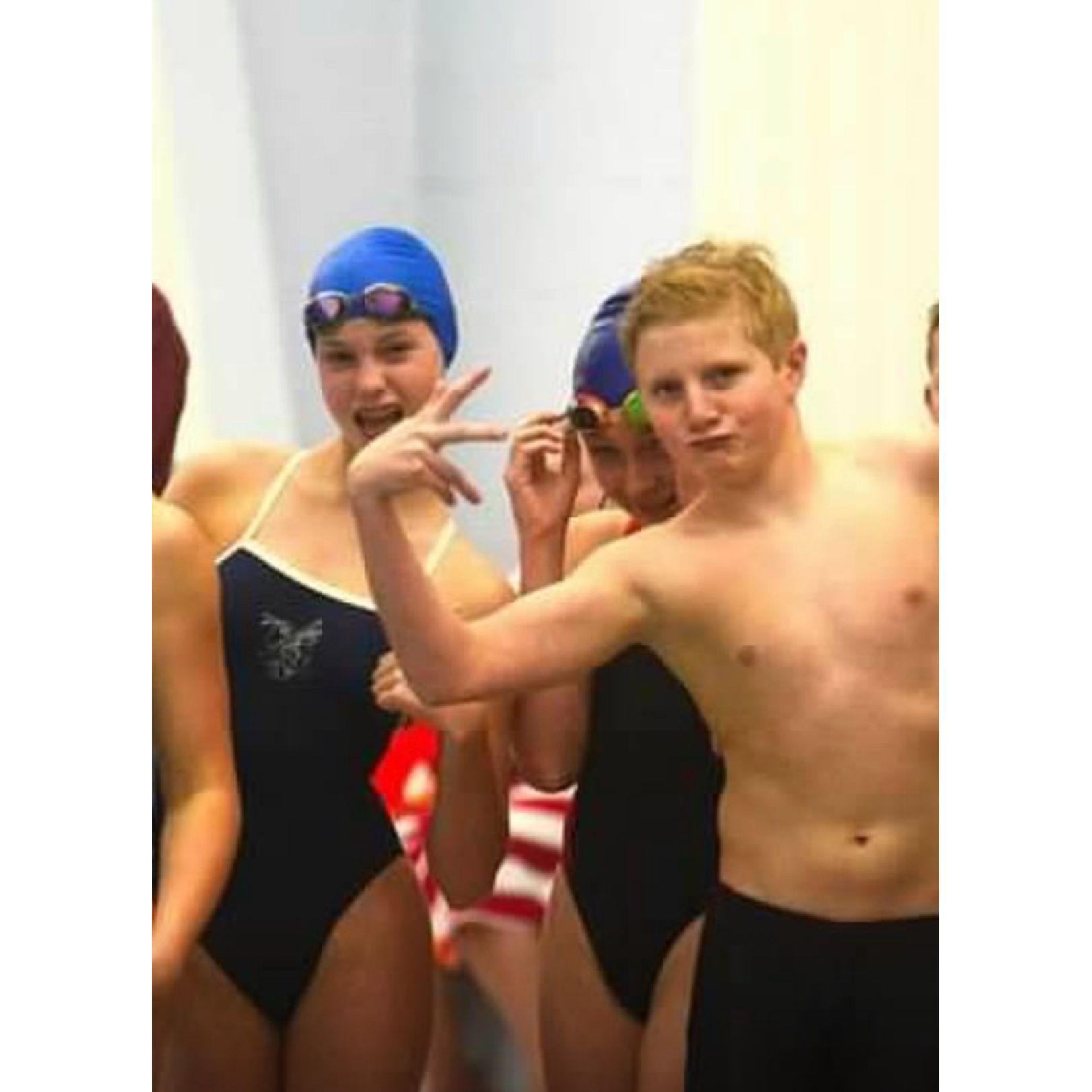 Another swim photo, still not really knowing who each other