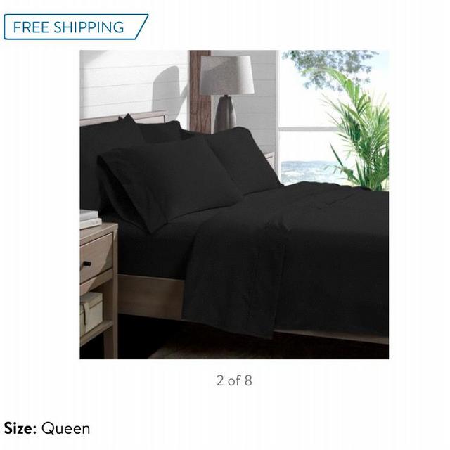 Premium 1800 Ultra-Soft Microfiber Collection Sheet Set - Double Brushed - Hypoallergenic - Wrinkle Resistant - Deep Pocket (Queen, Black)