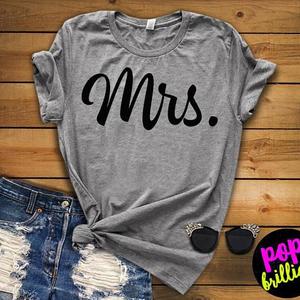 Mrs. T-shirt, Ladies Unisex Crewneck T-shirt, Wife T-shirt, Gift For Wife, Short & Long Sleeve T-shirt, Z100